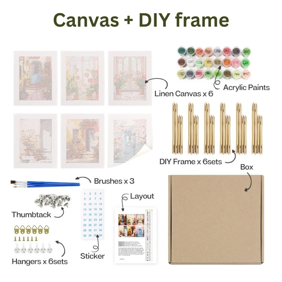 Blooming Haven 6 Pack Paint by Numbers - Image 4