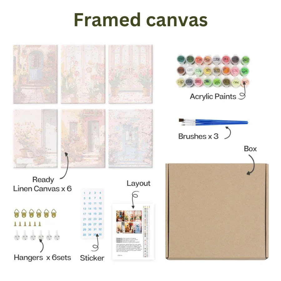 Blooming Haven 6 Pack Paint by Numbers - Image 5