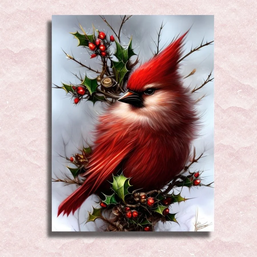 Cardinal in Winter - Paint by Numbers