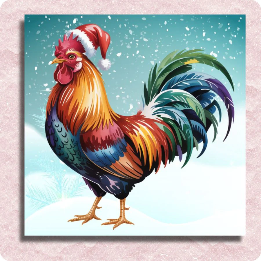 Holiday Rooster Charm