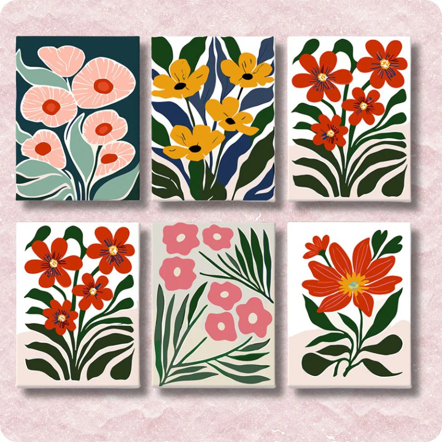 Mini Bloom Garden 6 Pack Paint by Numbers