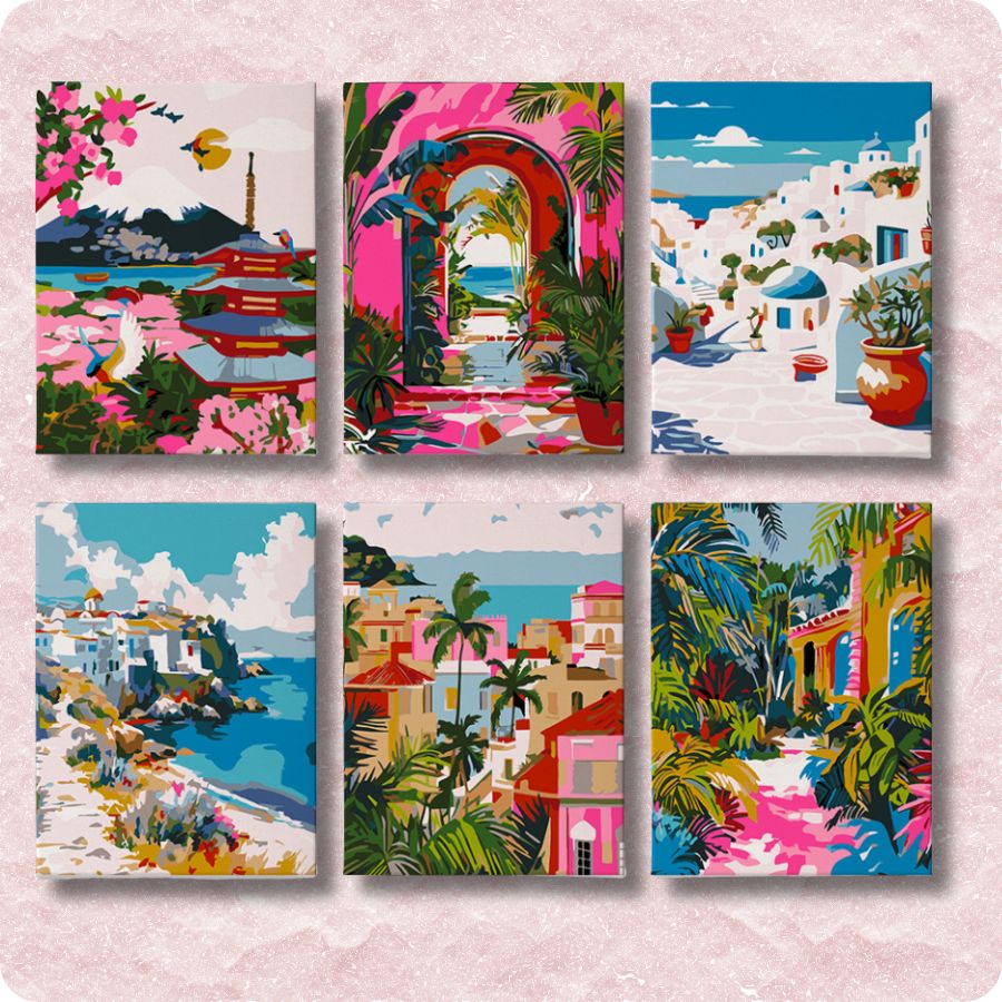 Mini Painted Journeys 6 Pack Paint by Numbers