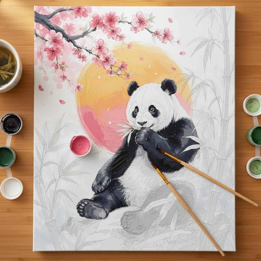 Resting Panda in Blossom - Image 2