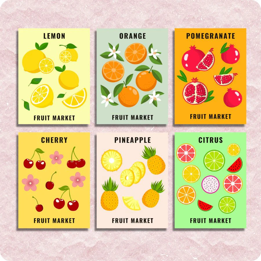 Sweetest Gifts Paint by Numbers Kit – 6-Pack Fruit Designs