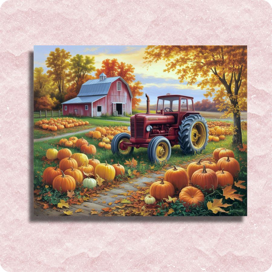 Tractor Barn Scene